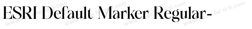 ESRI Default Marker Regular字体转换